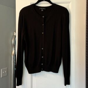 Ann Taylor Black Button-Up Cardigan